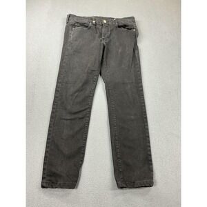 Aviator Jeans Womens 31 Black Charcoal Slim Boyfriend Mid Rise Stretch Made USA